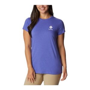 New Columbia Women's Trek Short Sleeve Graphic T-Shirt Purple Large